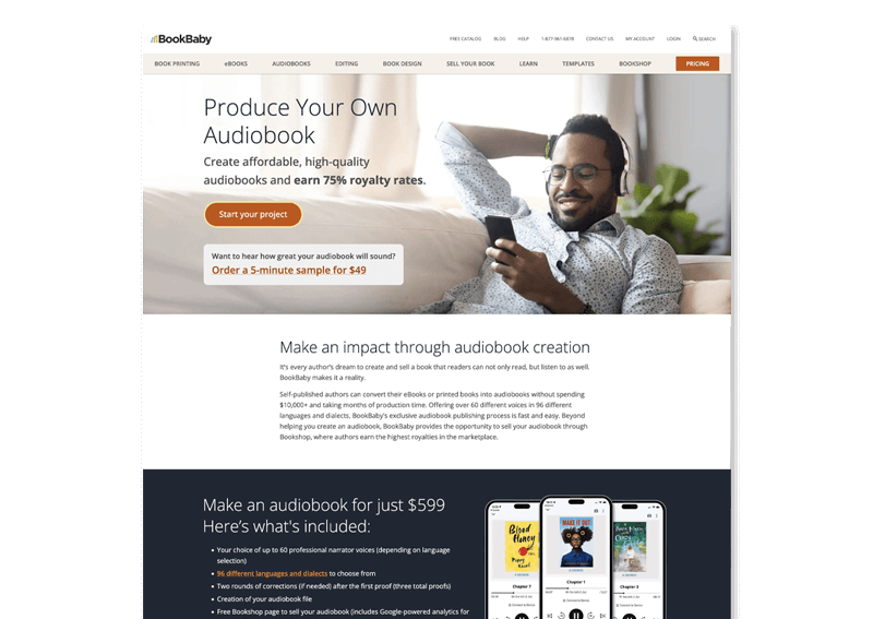 BookBaby web design